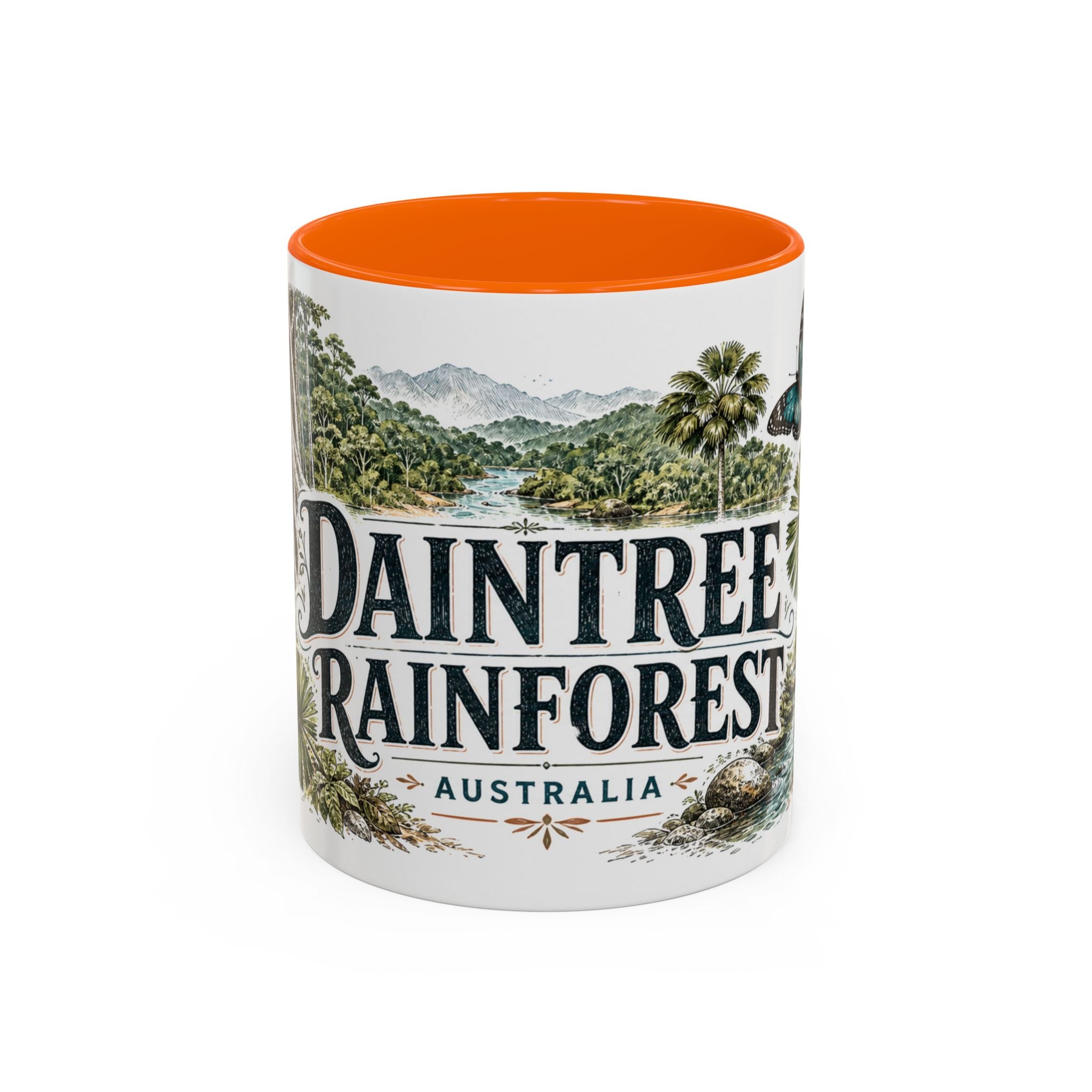Daintree Rainforest Mug, Australia Travel Souvenir, Bucket List Gift, Accent Ceramic Coffee Mug 11oz 15oz