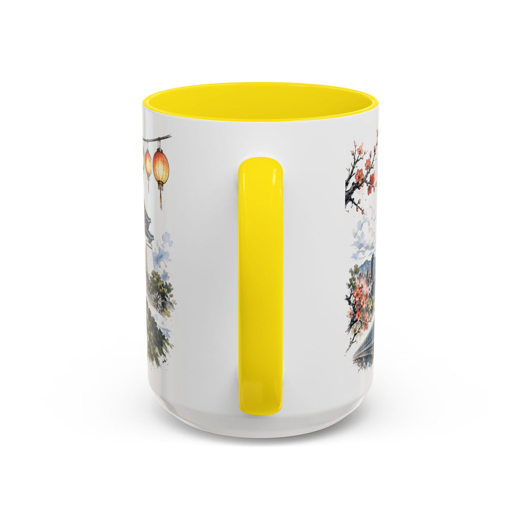 Taipei Coffee Mug | Taiwan Travel Souvenir | Vintage Illustrated City Gift | 11 oz 15 oz Accent Mug