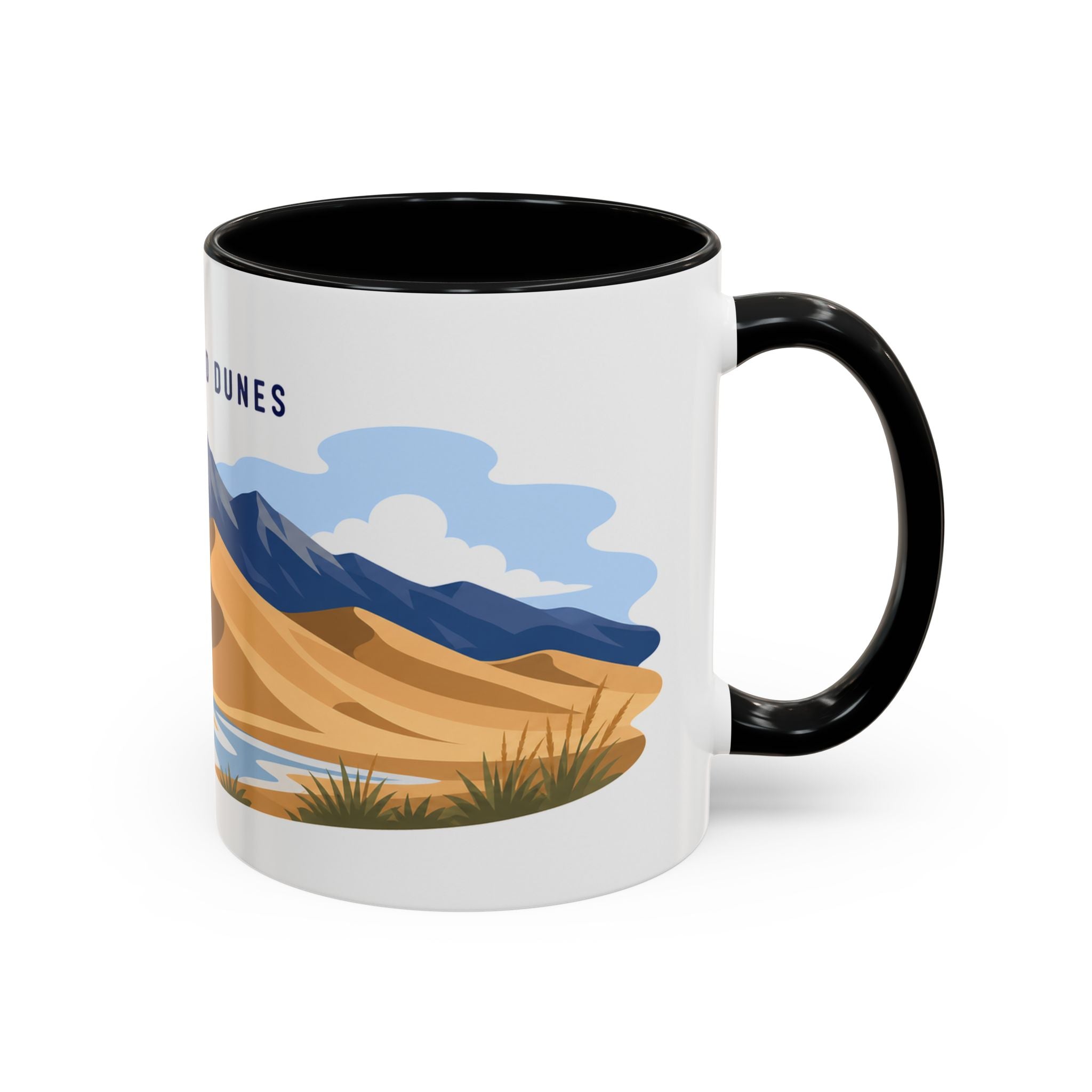 Great Sand Dunes National Park Coffee Mug | Solid Color Block Park Souvenir | 11oz 15oz Accent Mug
