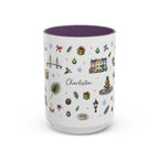 Charleston Christmas Mug | Watercolor City Souvenir, Holiday Travel Gift (11oz/15oz)