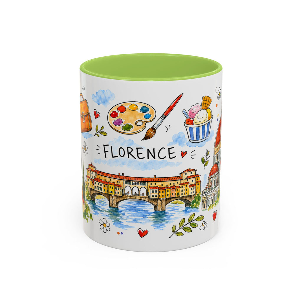 Florence Travel Mug | European City Souvenir Accent Coffee Mug | 11oz 15oz Ceramic Cup