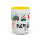 Macau Coffee Mug | Postage Stamp Collage Mug | Travel Souvenir Accent Cup 11oz 15oz