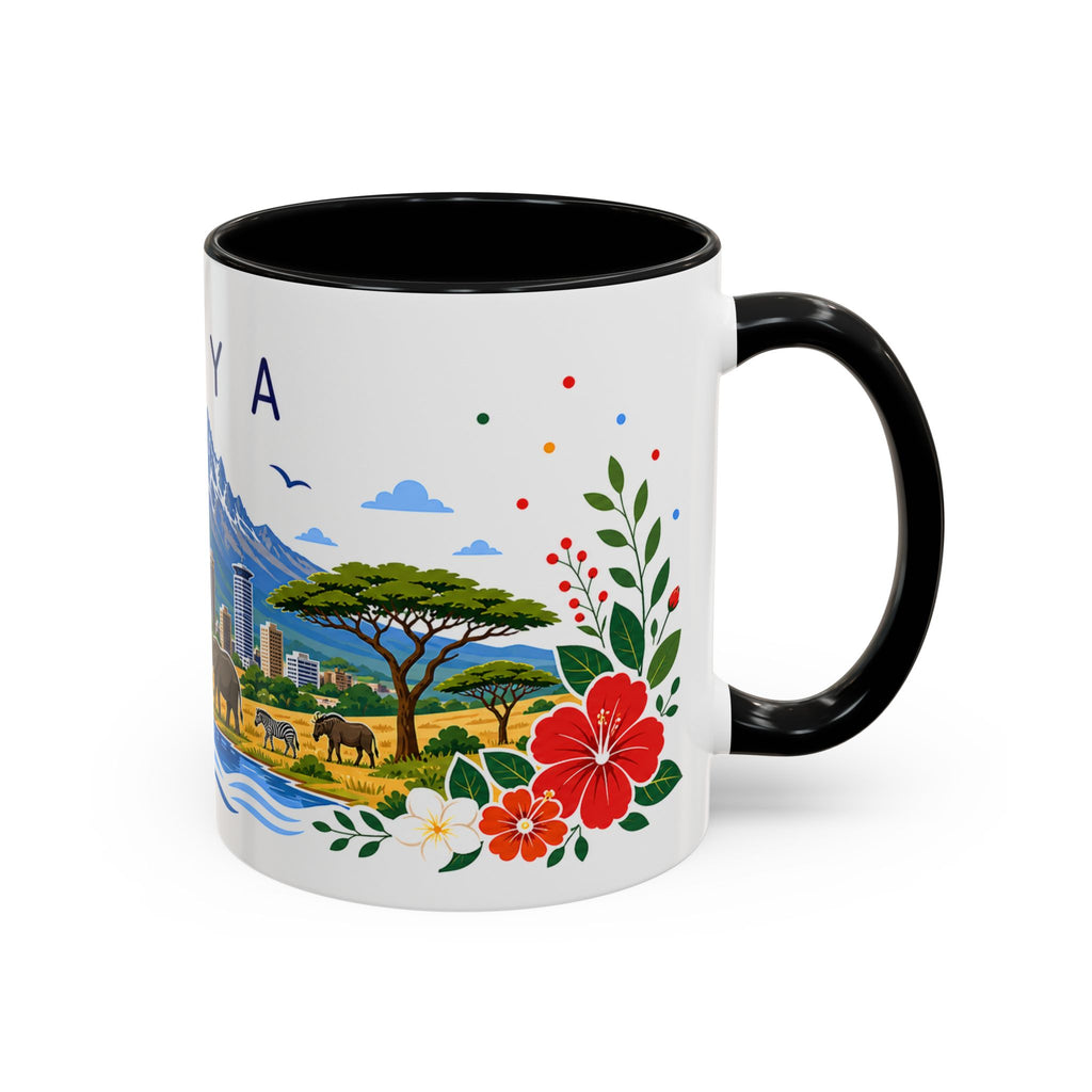 Kenya Coffee Mug | Travel Souvenir Accent Mug | Place Gift Ceramic Cup 11oz 15oz