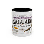 Saguaro National Park Coffee Mug | Arizona Desert Cactus Sunset Gift | Accent Color Ceramic 11oz 15oz