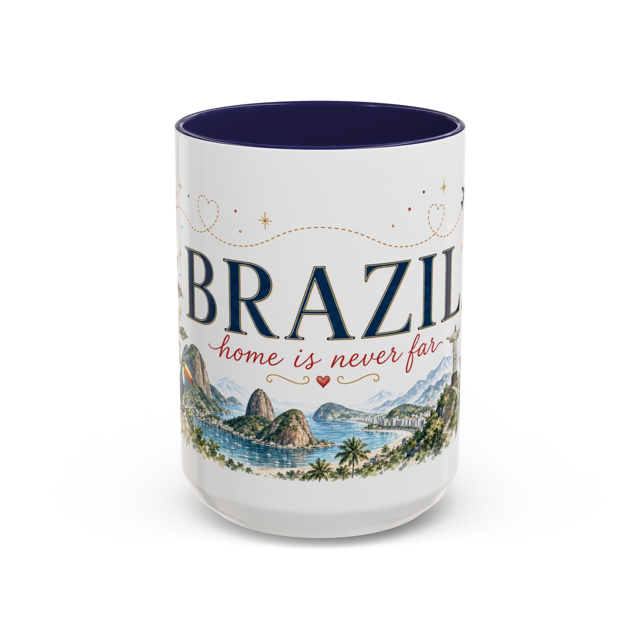 Brazil Home Country Mug | Moving Away Gift | Long Distance Friendship | 11 oz 15 oz Accent Mug