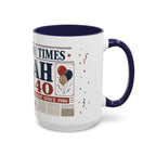 Birthday Newspaper Mug | Custom Name Age Date Gift | The Birthday Times Coffee Cup 11oz 15oz