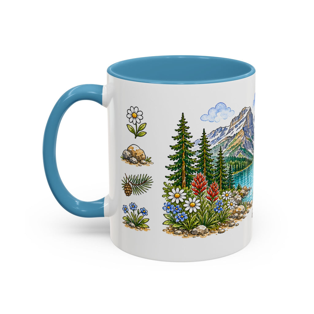 Glacier National Park Mug | US Travel Souvenir Accent Coffee Mug | 11oz 15oz Ceramic Cup