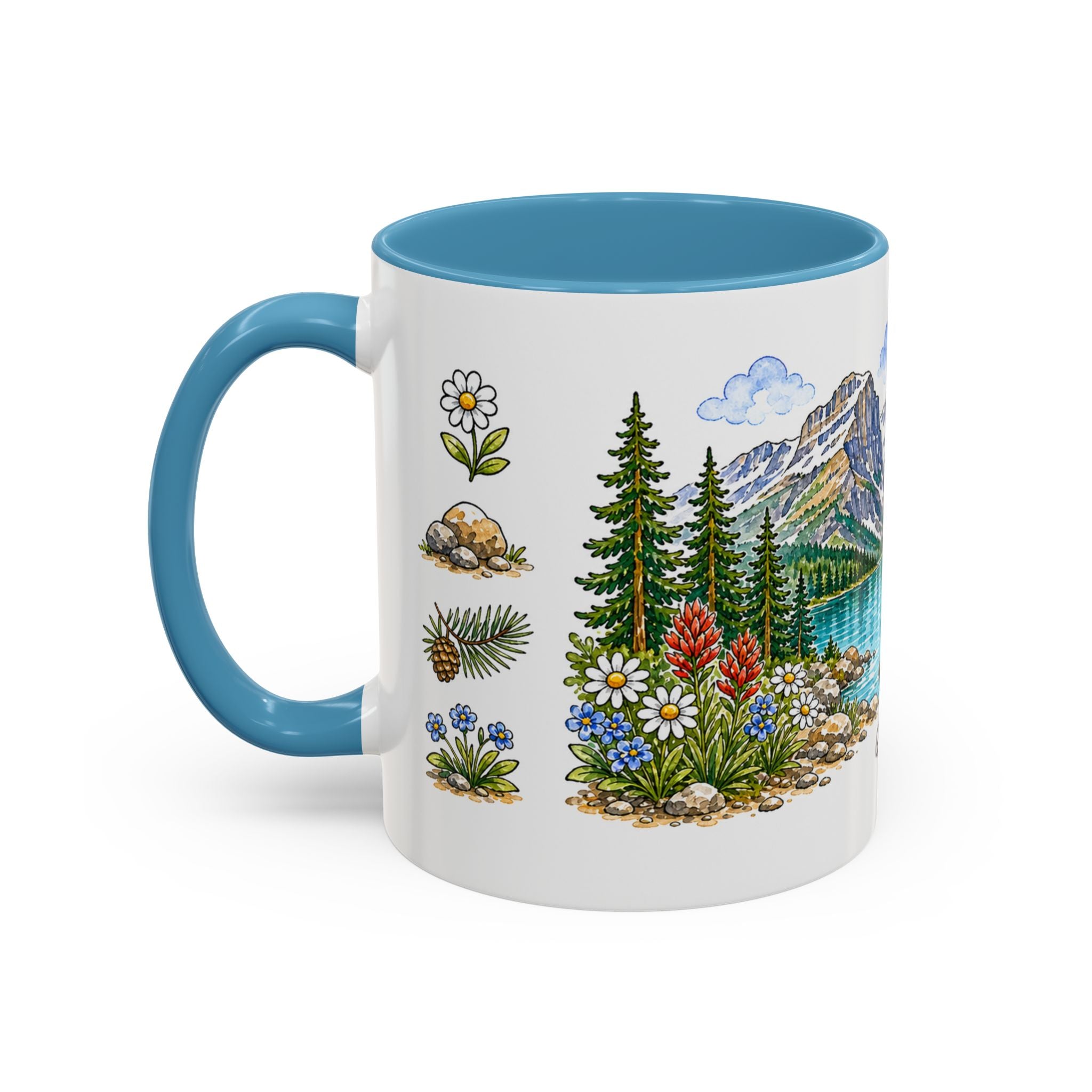 Glacier National Park Mug | US Travel Souvenir Accent Coffee Mug | 11oz 15oz Ceramic Cup