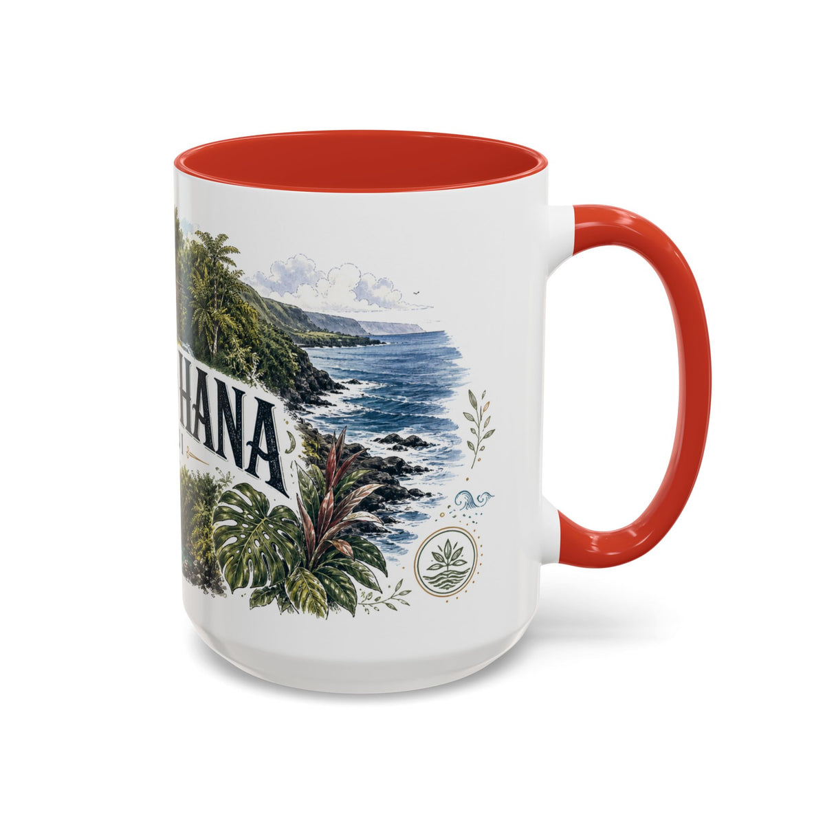 Road to Hana Mug, Maui Travel Souvenir, Bucket List Gift, Accent Ceramic Coffee Mug 11oz 15oz