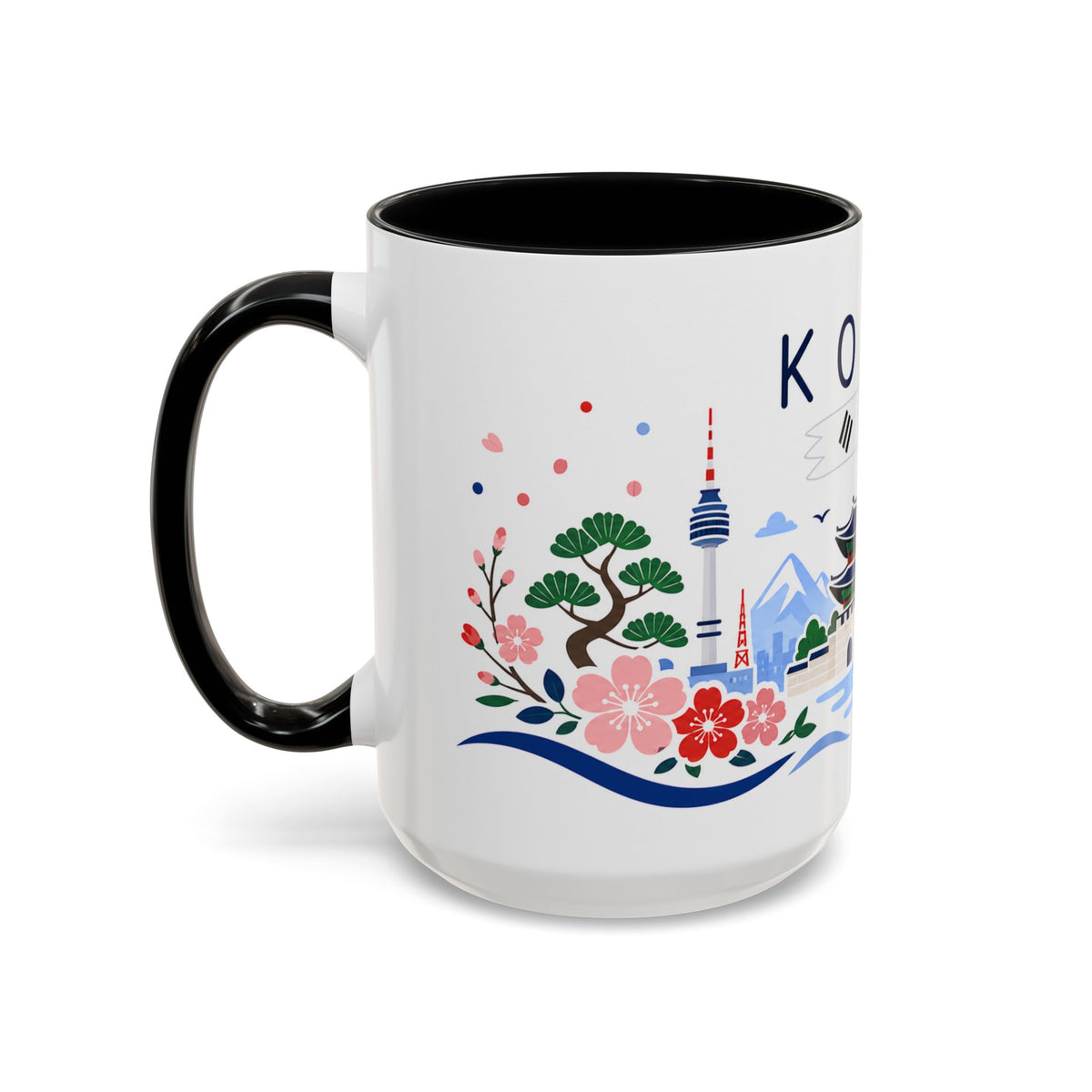 South Korea Coffee Mug | Travel Souvenir Accent Mug | Country Gift Ceramic Cup 11oz 15oz
