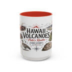 Hawaii Volcanoes National Park Coffee Mug | Hawaii Big Island Lava Volcano Gift | Accent Color Ceramic 11oz 15oz