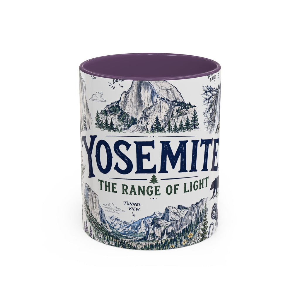 Yosemite National Park Coffee Mug | Hiking Camping Nature Gift | Accent Color Ceramic 11oz 15oz