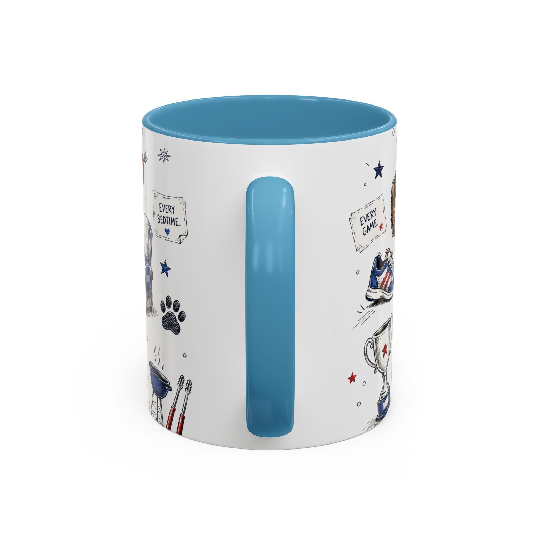 Super Dad My Hero Coffee Mug | Father's Day Gift for Dad | Accent Color Ceramic 11oz 15oz
