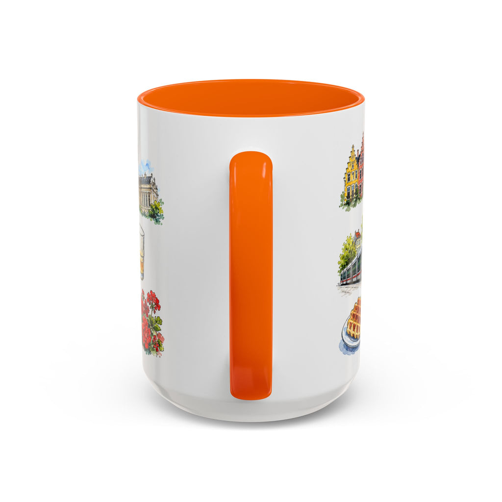 Lille Illustrated Travel Mug | City Souvenir Accent Coffee Mug | 11oz 15oz Ceramic Cup