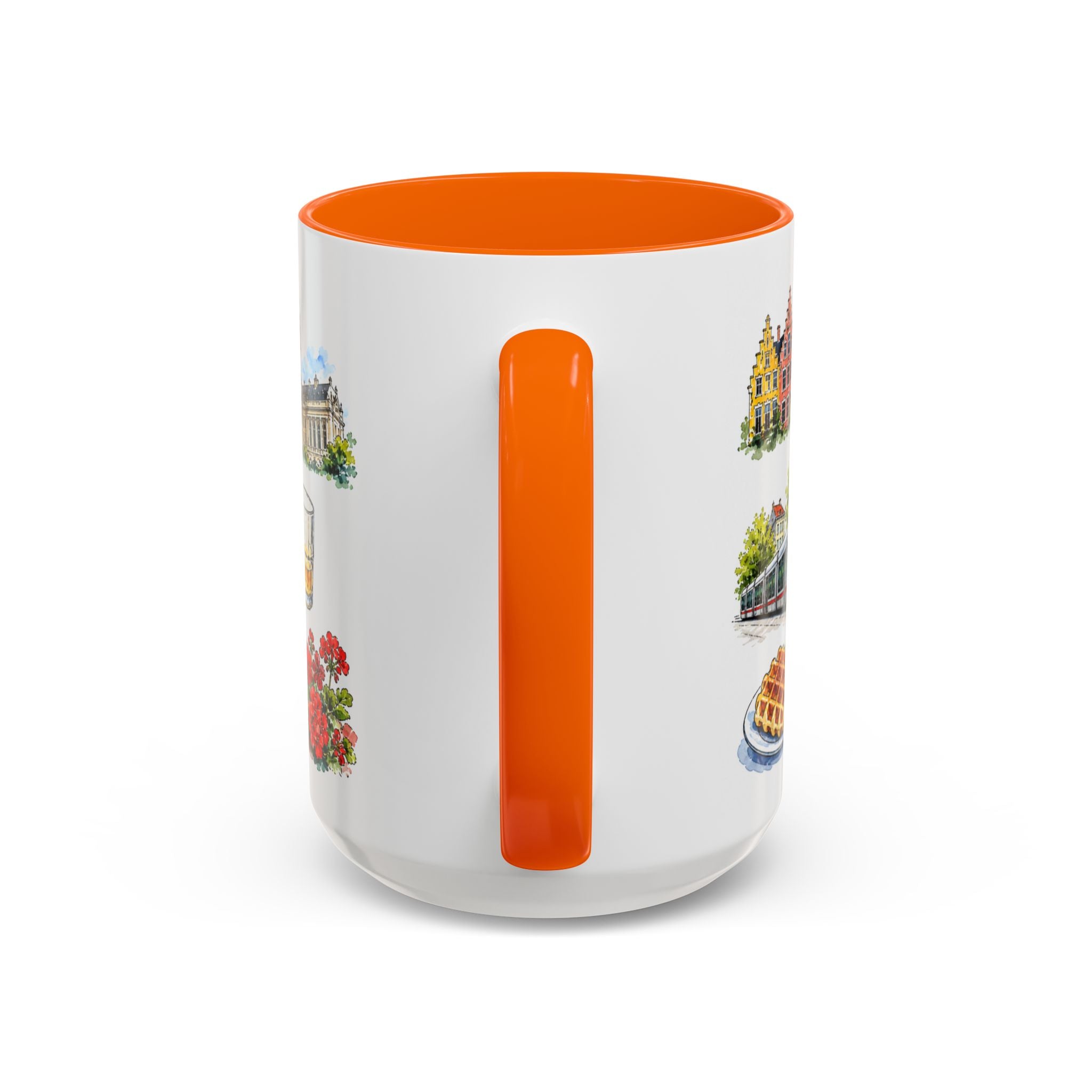 Lille Illustrated Travel Mug | City Souvenir Accent Coffee Mug | 11oz 15oz Ceramic Cup