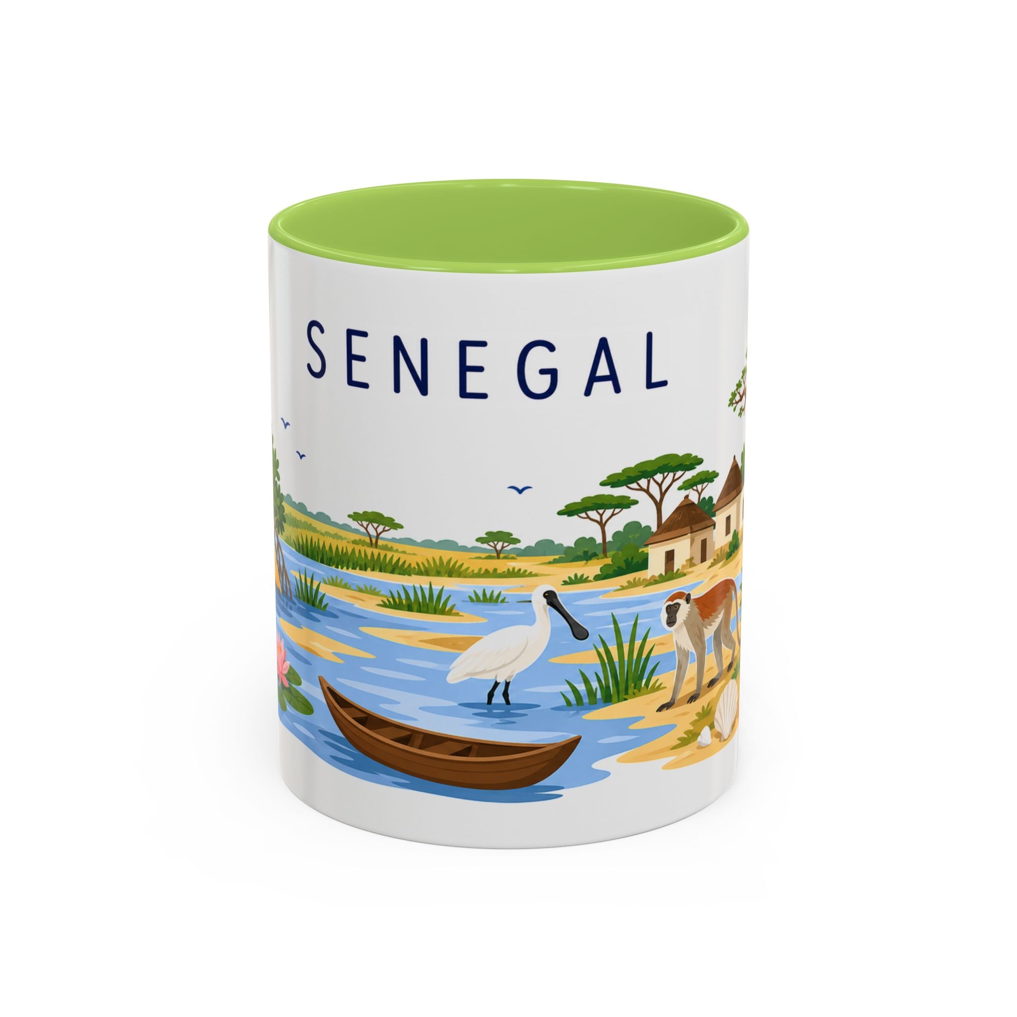 Senegal Soccer Coffee Mug | World Cup Fan Gift | Accent Color Ceramic 11oz 15oz Match Day Cup