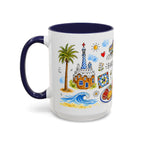 Barcelona Travel Mug | European City Souvenir Accent Coffee Mug | 11oz 15oz Ceramic Cup