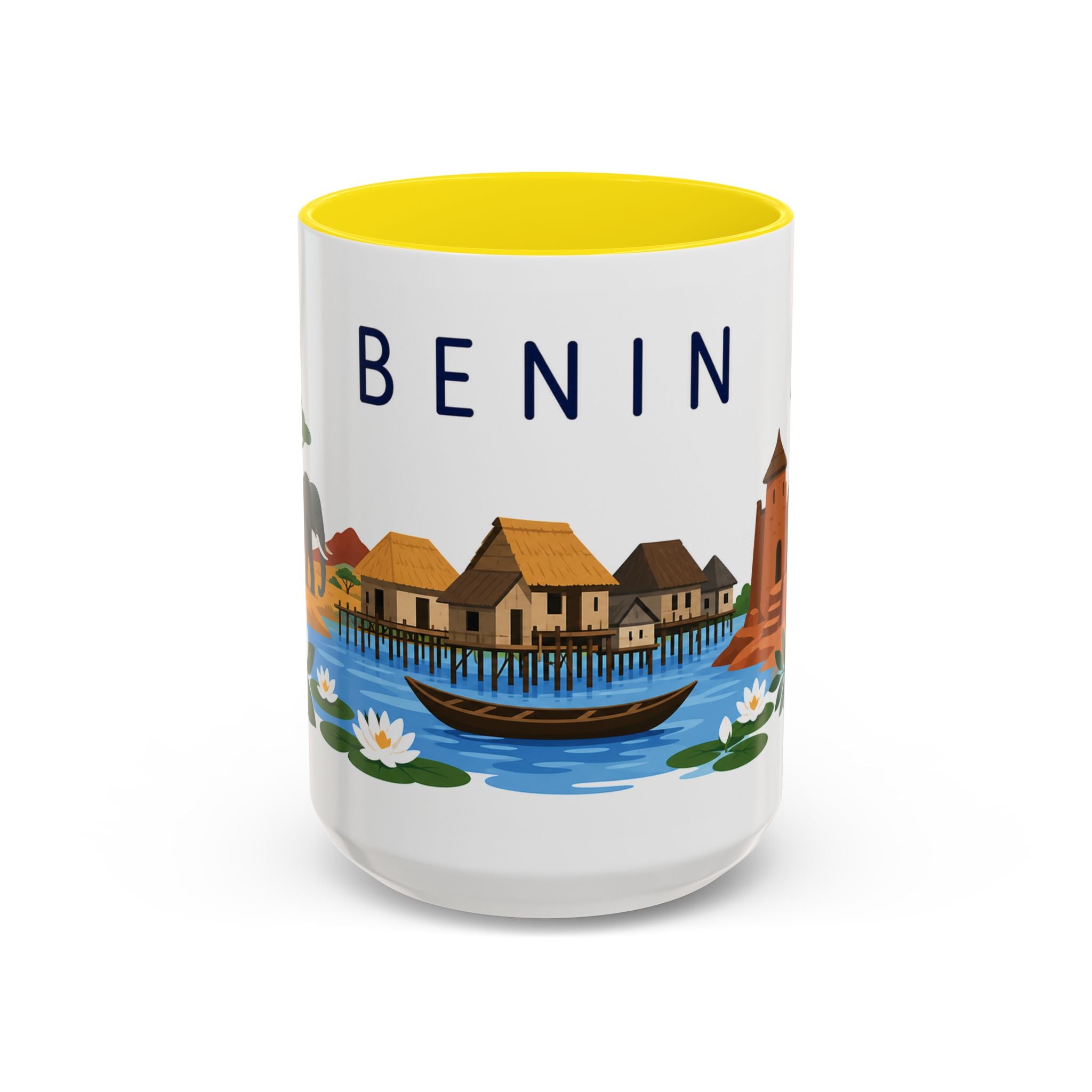 Benin Coffee Mug | Travel Souvenir Accent Mug | Country Gift Ceramic Cup 11oz 15oz