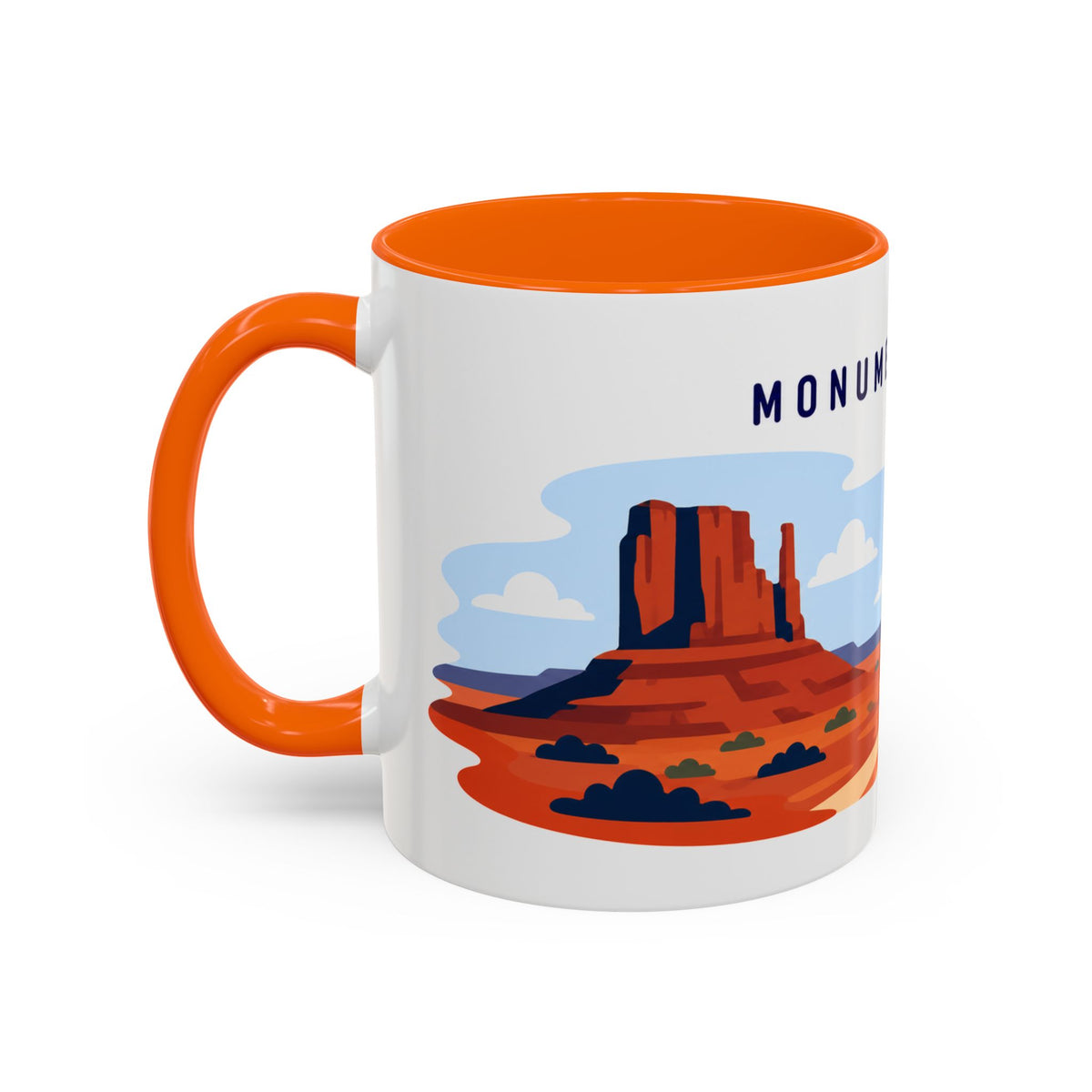 Monument Valley Coffee Mug | Travel Destination Souvenir Gift | Accent Color Ceramic 11oz 15oz