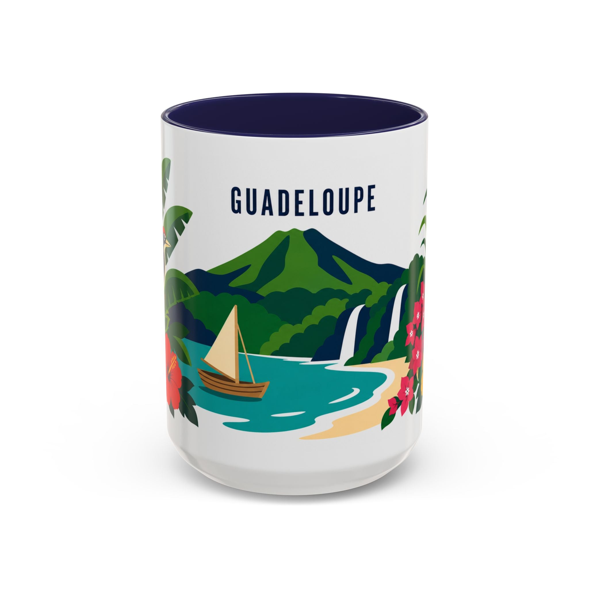 Guadeloupe Coffee Mug | Travel Souvenir Accent Mug | Country Gift Ceramic Cup 11oz 15oz