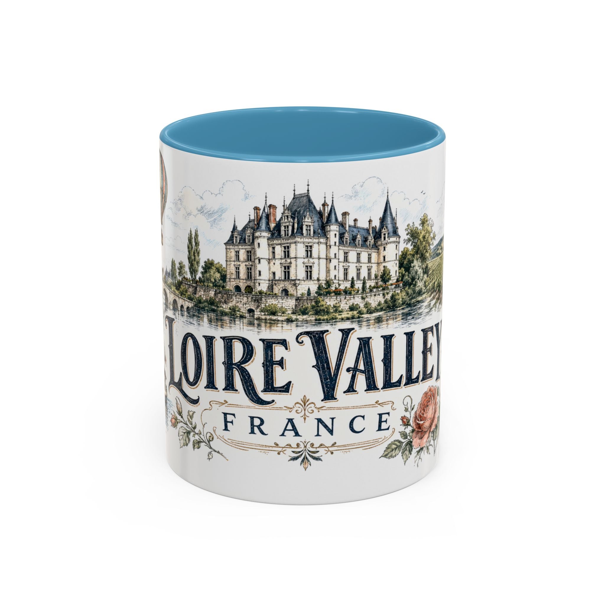 Loire Valley Mug, France Travel Souvenir, Bucket List Gift, Accent Ceramic Coffee Mug 11oz 15oz