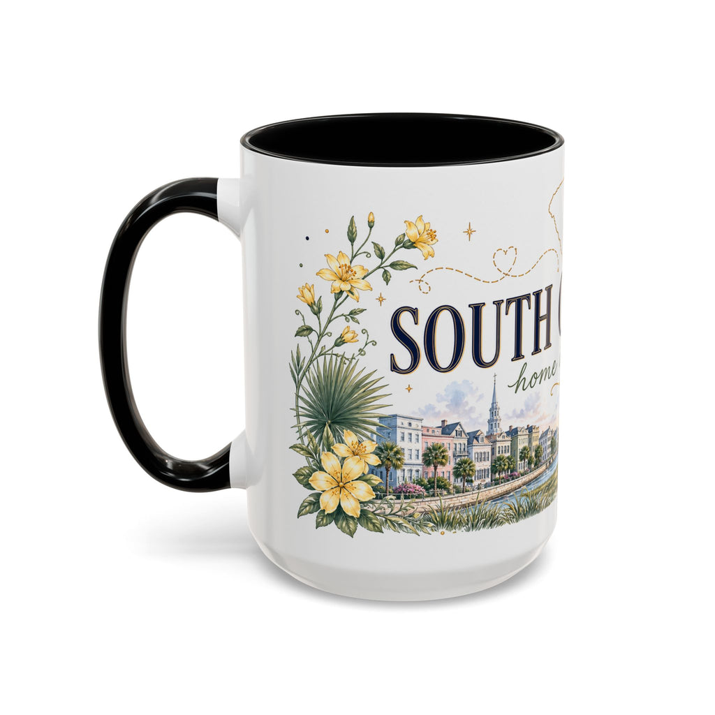 South Carolina State Mug | Botanical Map Accent Cup (11oz 15oz)