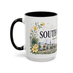South Carolina State Mug | Botanical Map Accent Cup (11oz 15oz)