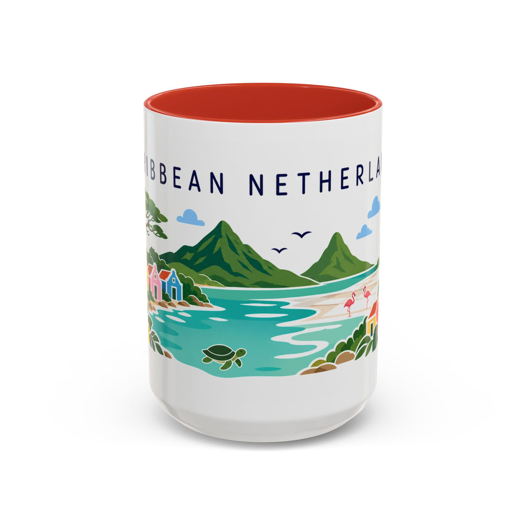 Caribbean Netherlands Coffee Mug | Travel Souvenir Accent Mug | Country Gift Ceramic Cup 11oz 15oz