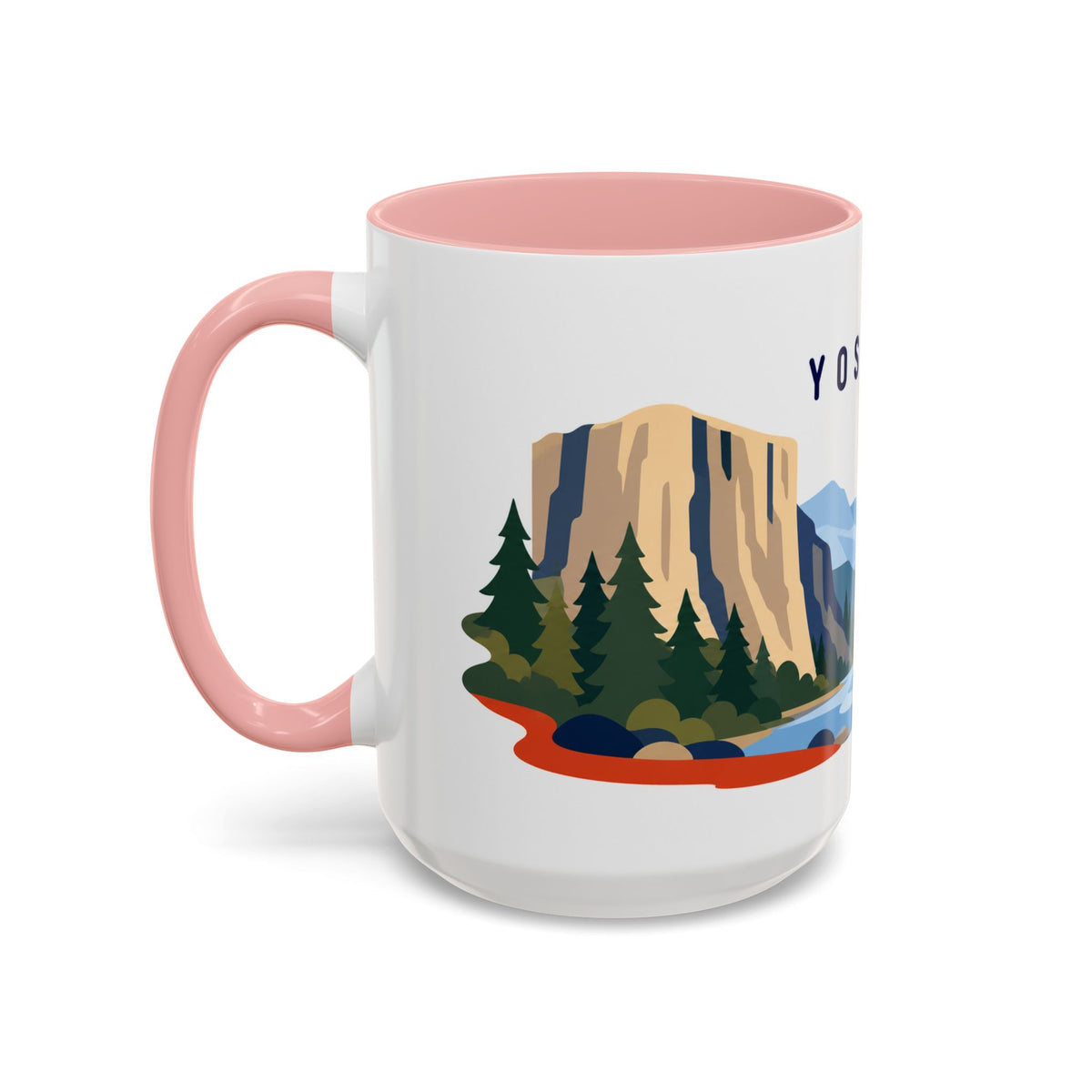 Yosemite Coffee Mug | Travel Destination Souvenir Gift | Accent Color Ceramic 11oz 15oz