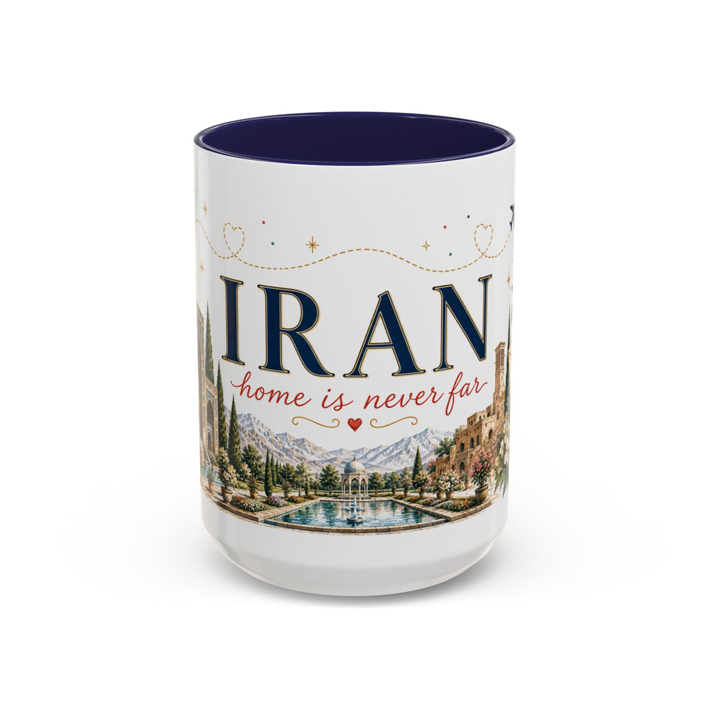 Iran Home Country Mug | Moving Away Gift | Long Distance Friendship | 11 oz 15 oz Accent Mug