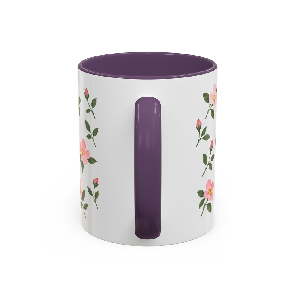 Iowa Wild Rose Mug, State Flower Floral Coffee Cup, 11oz Botanical Gift