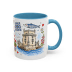 Lisbon Travel Mug | European City Souvenir Accent Coffee Mug | 11oz 15oz Ceramic Cup