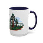 Redwood National Park Coffee Mug | Solid Color Block Park Souvenir | 11oz 15oz Accent Mug