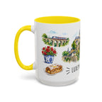 Luxembourg City Illustrated Travel Mug | City Souvenir Accent Coffee Mug | 11oz 15oz Ceramic Cup