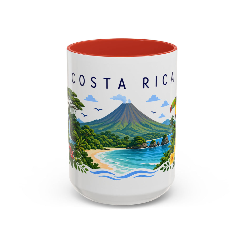 Costa Rica Coffee Mug | Travel Souvenir Accent Mug | Place Gift Ceramic Cup 11oz 15oz