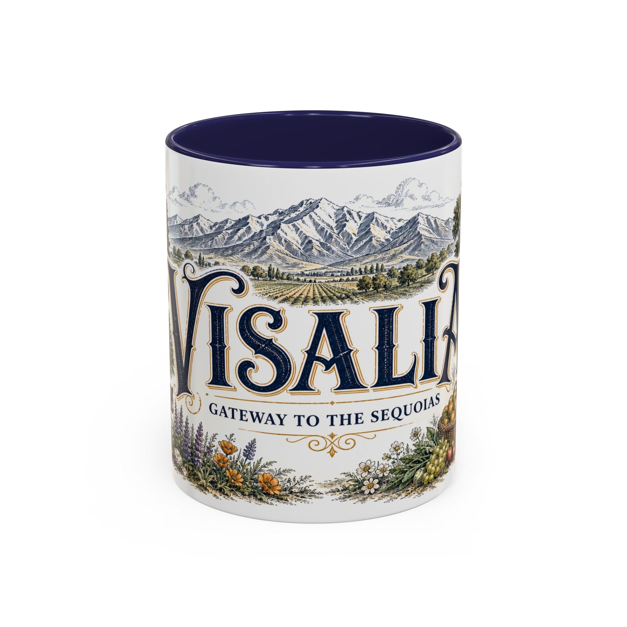 Visalia Coffee Mug | United States Travel Souvenir | Vintage Illustrated City Gift | 11 oz 15 oz Accent Mug