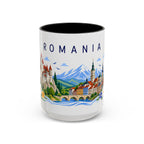 Romania Coffee Mug | Travel Souvenir Accent Mug | Place Gift Ceramic Cup 11oz 15oz