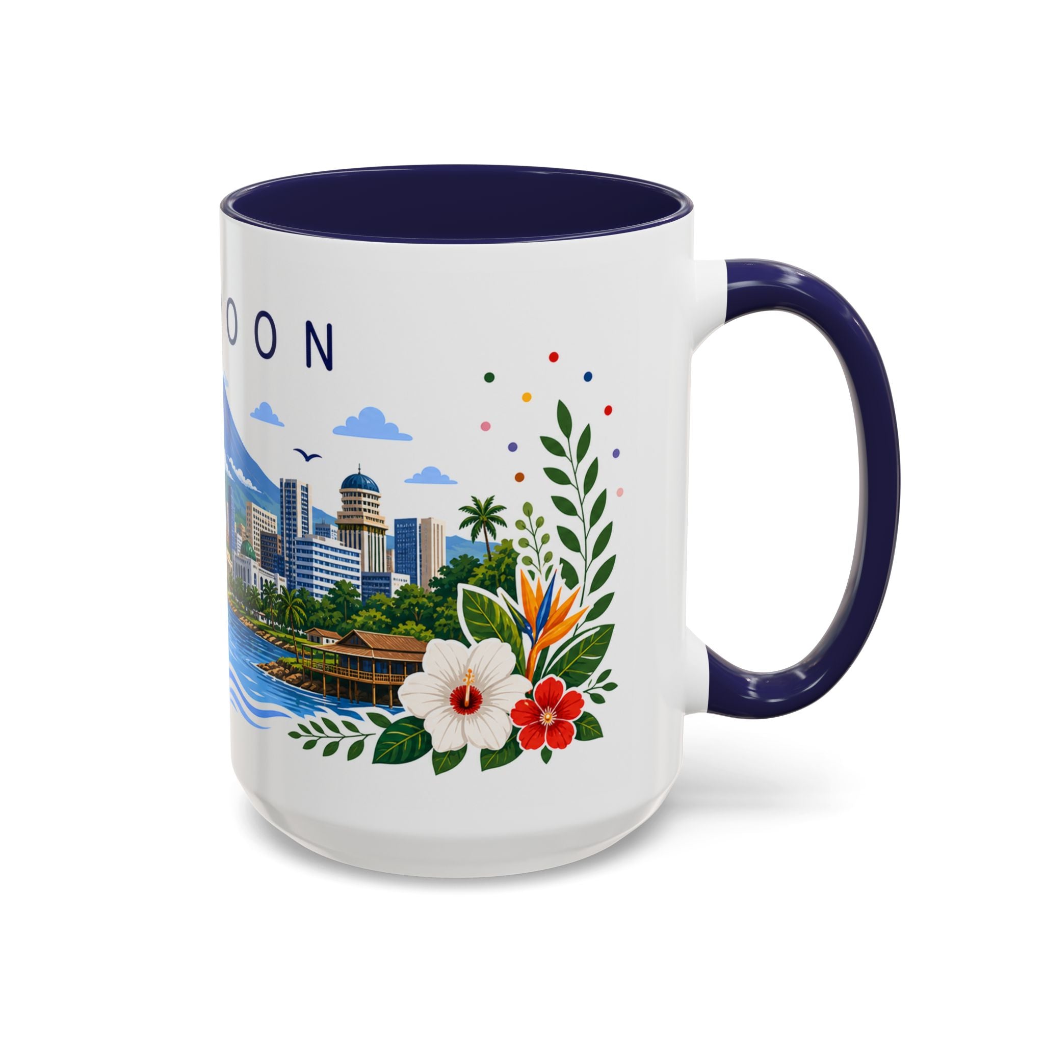 Cameroon Coffee Mug | Travel Souvenir Accent Mug | Place Gift Ceramic Cup 11oz 15oz