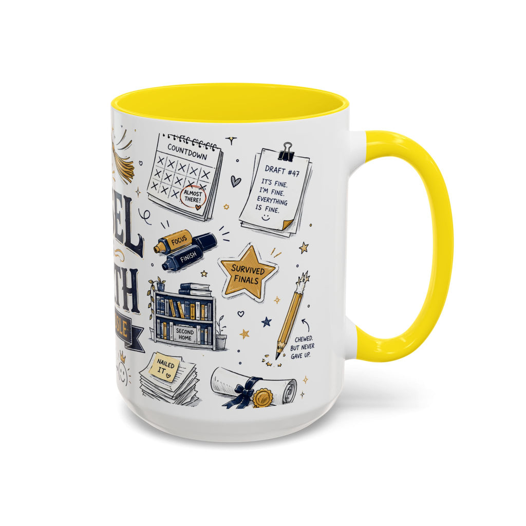 The Tassel Was Worth the Hassle Coffee Mug | Funny Graduation Gift 2026 | Accent Color Ceramic 11oz 15oz