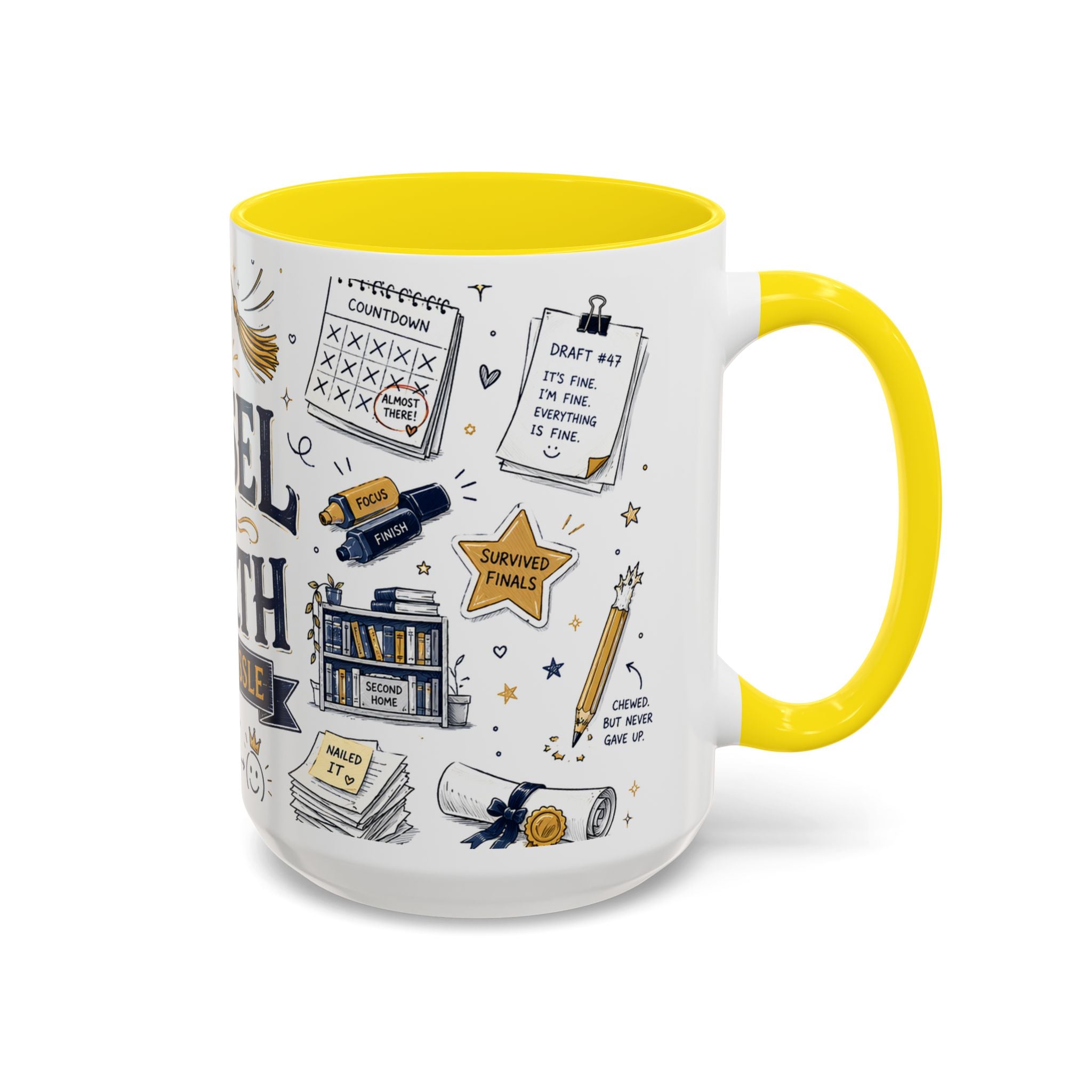 The Tassel Was Worth the Hassle Coffee Mug | Funny Graduation Gift 2026 | Accent Color Ceramic 11oz 15oz