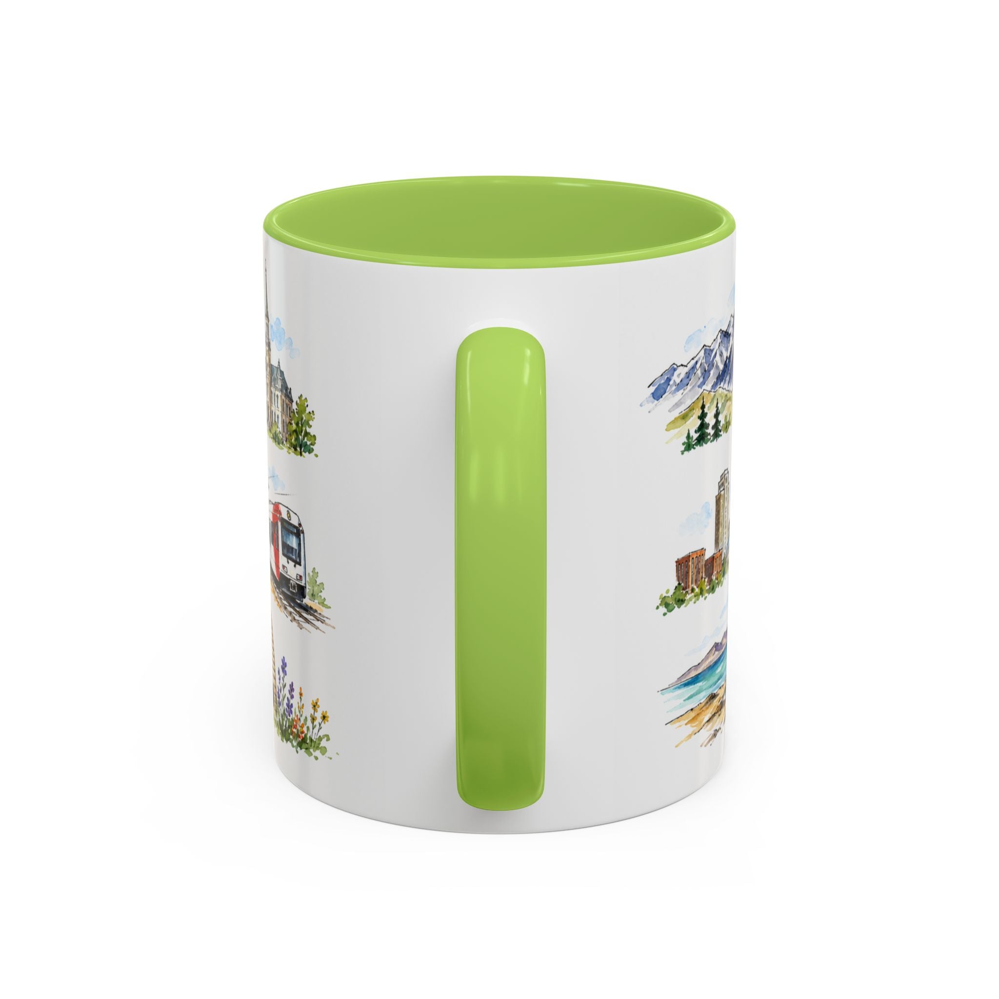 Salt Lake City Illustrated Travel Mug | City Souvenir Accent Coffee Mug | 11oz 15oz Ceramic Cup
