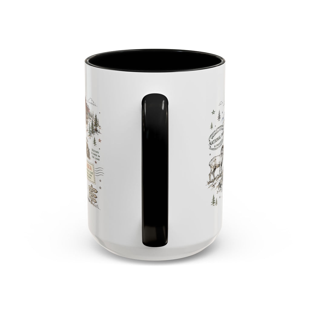 Wrangell-St. Elias National Park Coffee Mug | Alaska Wilderness Climbing Gift | Accent Color Ceramic 11oz 15oz