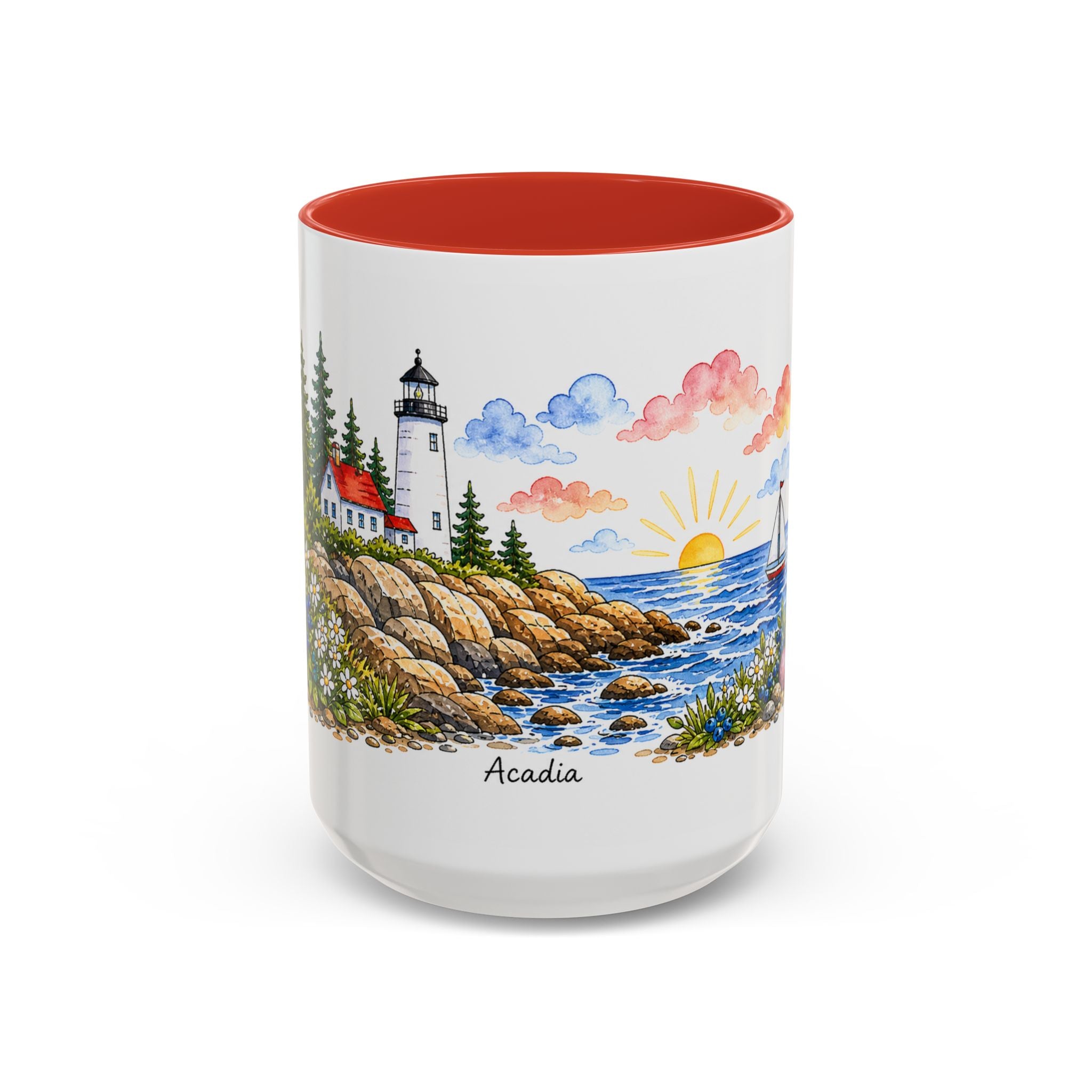 Acadia National Park Mug | US Travel Souvenir Accent Coffee Mug | 11oz 15oz Ceramic Cup