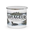 Voyageurs National Park Vintage Enamel Camping Mug | 12oz National Park Hiking Gift