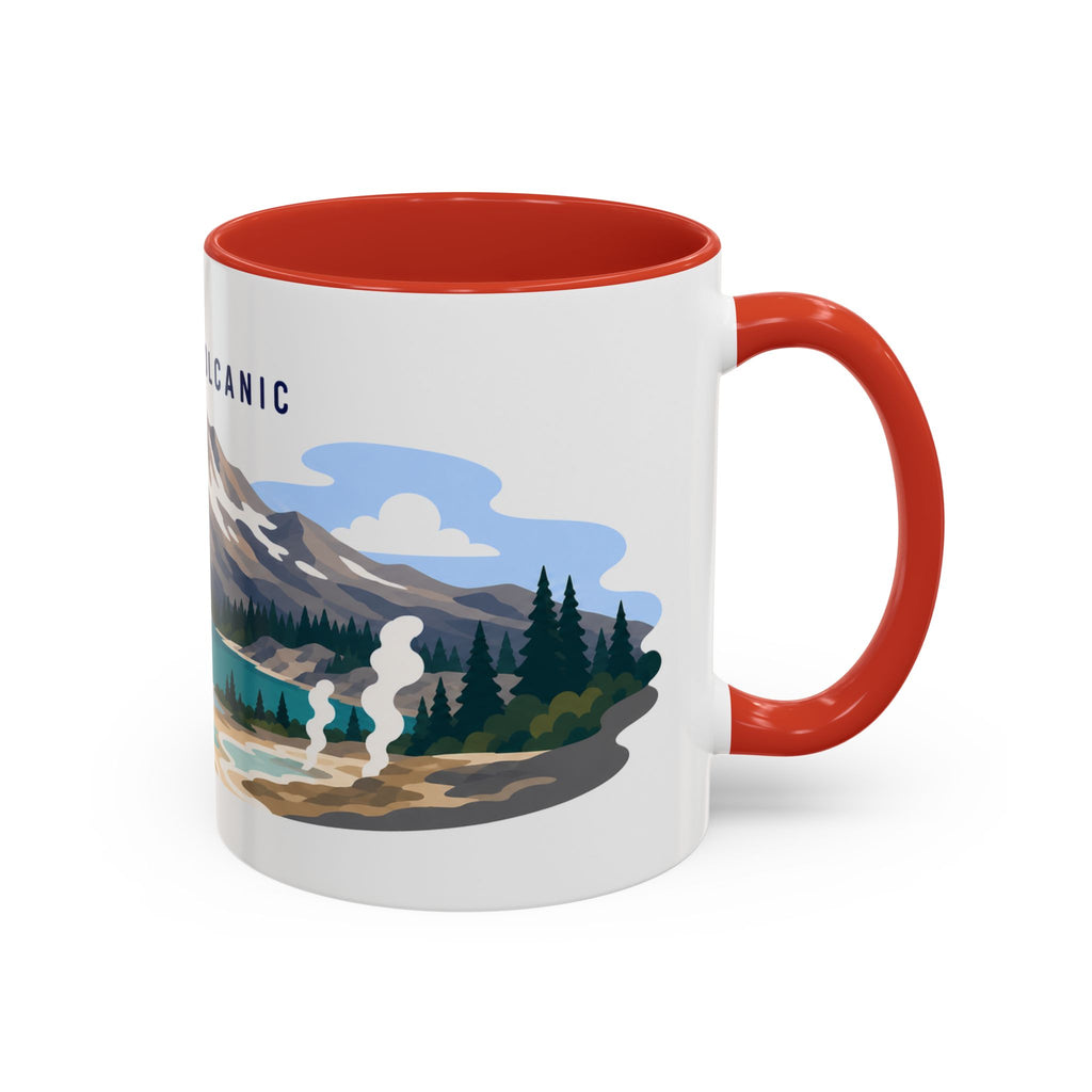 Lassen Volcanic National Park Coffee Mug | Solid Color Block Park Souvenir | 11oz 15oz Accent Mug