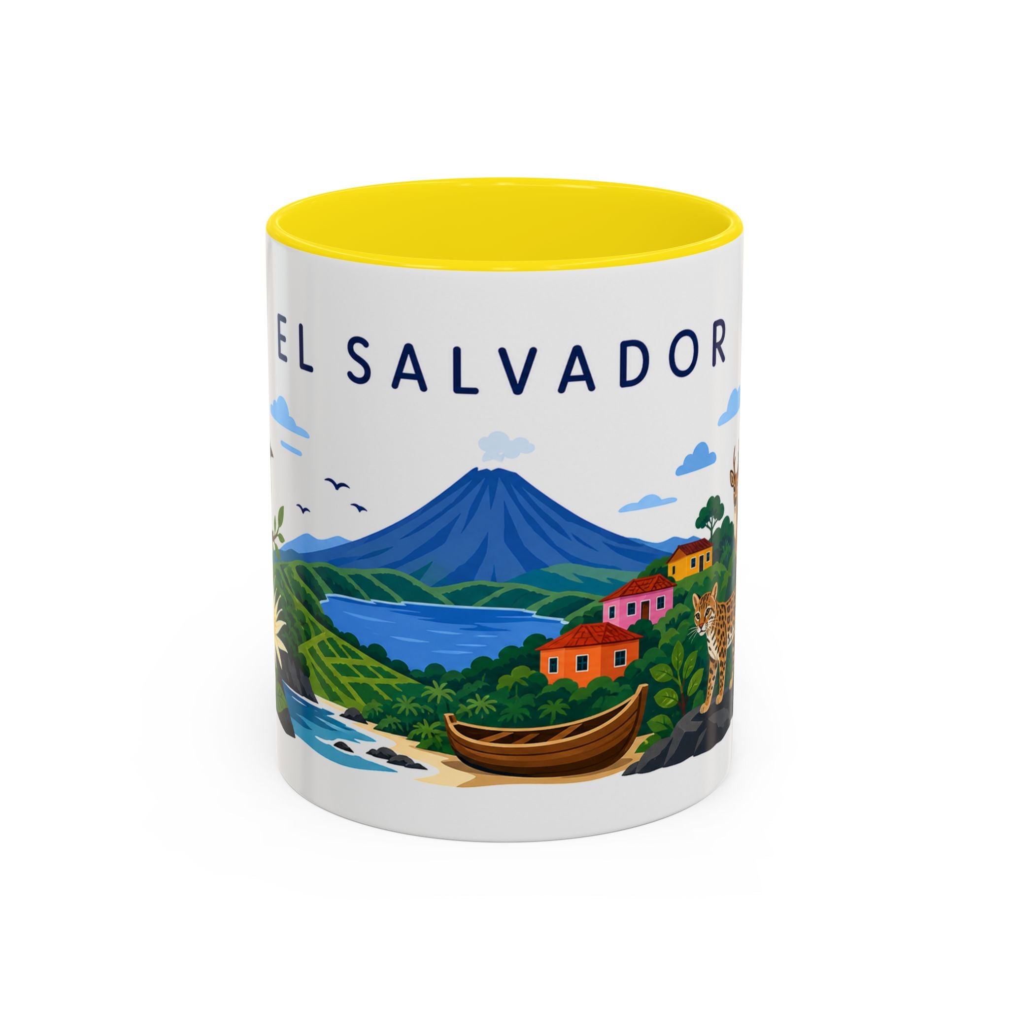 El Salvador Coffee Mug | Travel Souvenir Accent Mug | Country Gift Ceramic Cup 11oz 15oz