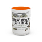 New River Gorge National Park Coffee Mug | West Virginia River Canyon Climbing Gift | Accent Color Ceramic 11oz 15oz