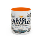 Los Angeles Coffee Mug | California Souvenir City Gift | Accent Color Ceramic 11oz 15oz