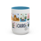 Cairo Coffee Mug | Postage Stamp Collage Mug | Travel Souvenir Accent Cup 11oz 15oz