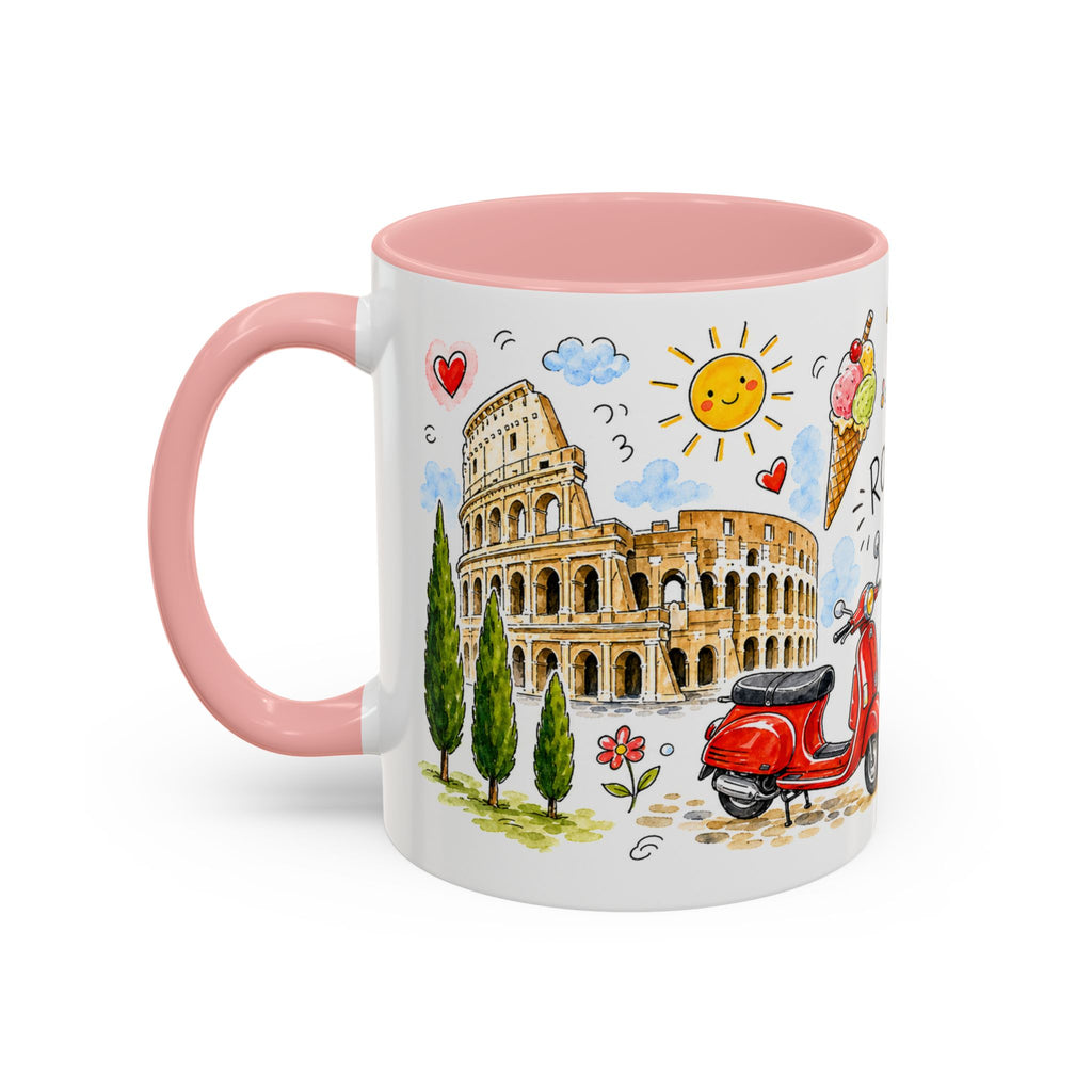 Rome Travel Mug | European City Souvenir Accent Coffee Mug | 11oz 15oz Ceramic Cup